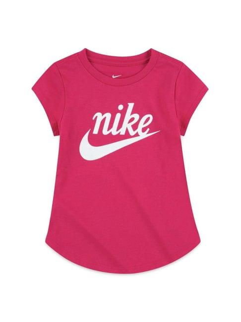 nike kids rush pink logo t-shirt