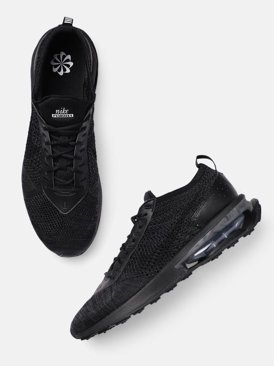 nike men black air max flyknit racer sneakers