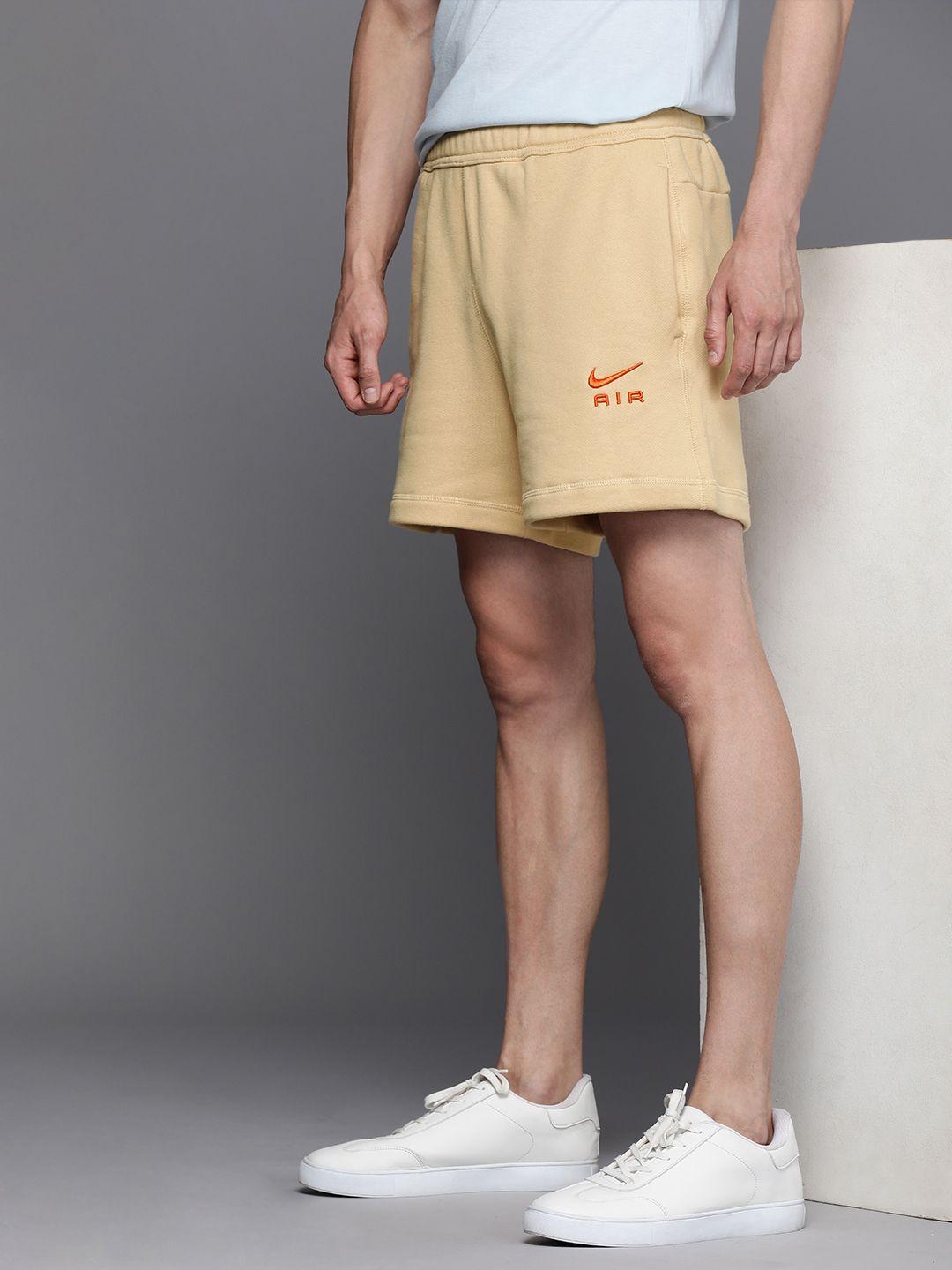 nike men embroidered nsw nike air ft mid-rise regular shorts