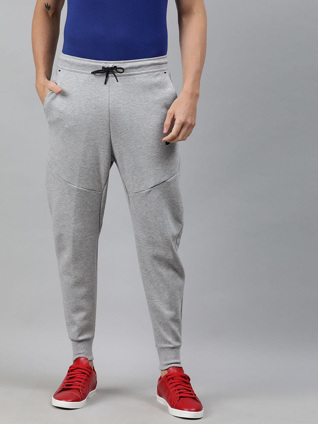 nike men grey solid as m nsw tch tech fleece joggers