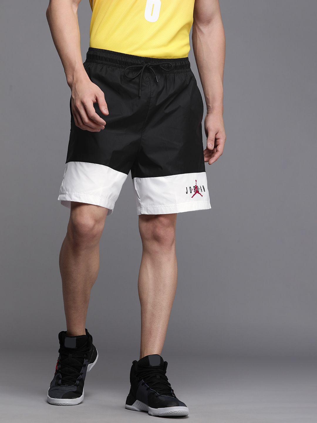 nike men mid-rise colourblocked woven michael jordan basketball shorts