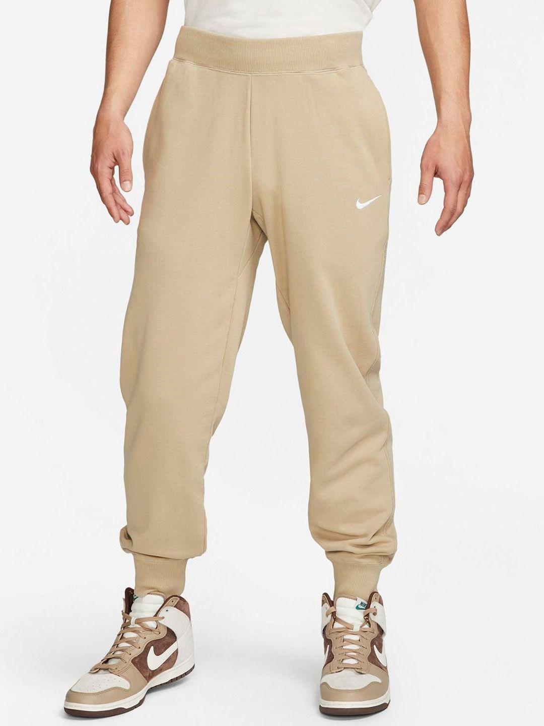 nike men mid-rise french terry cuffed joggers