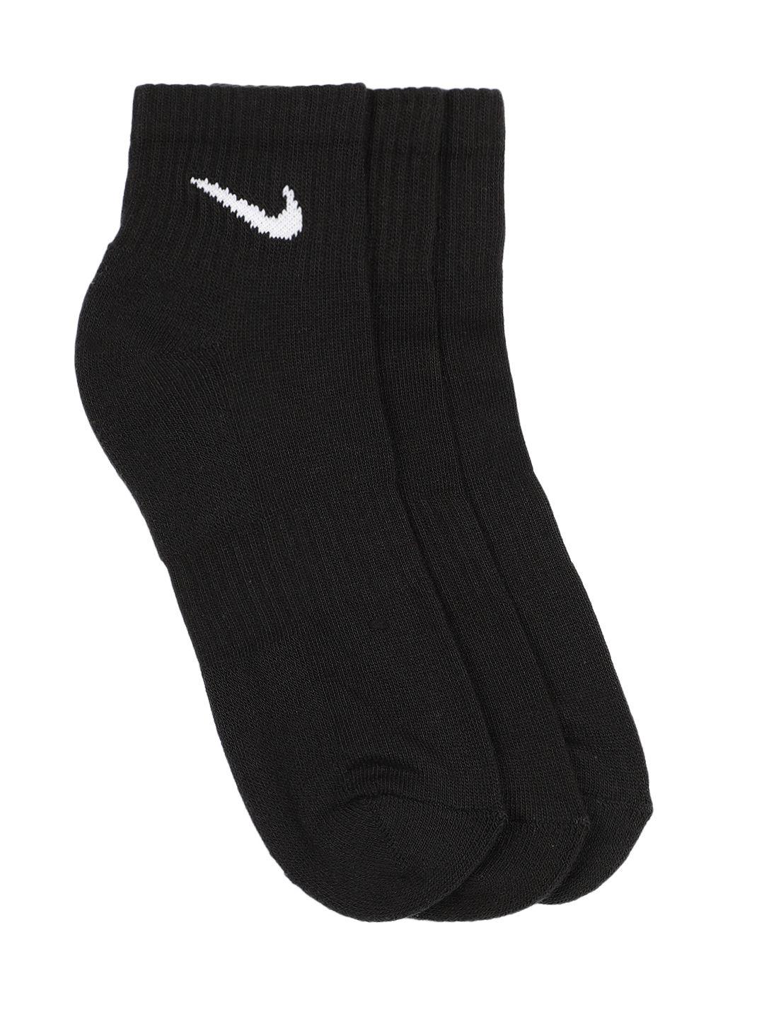 nike men pack of 3 black everyday cushion ankle length socks