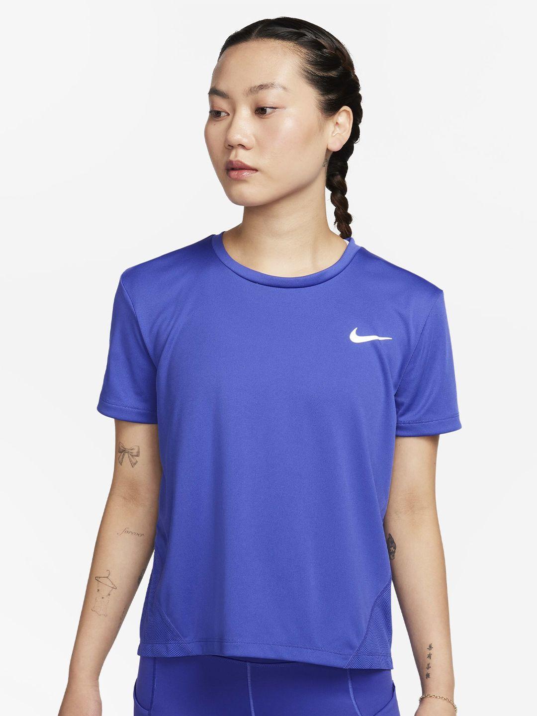 nike miler short-sleeve brand logo printed running t-shirt