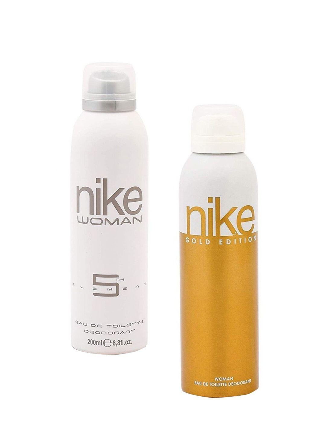 nike pack of 2 women 5th element & gold deodorant- 200ml each