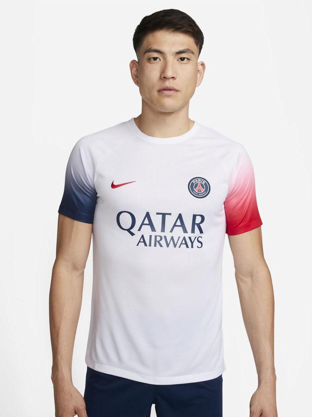 nike paris saint-germain academy pro dri-fit pre-match football t-shirt