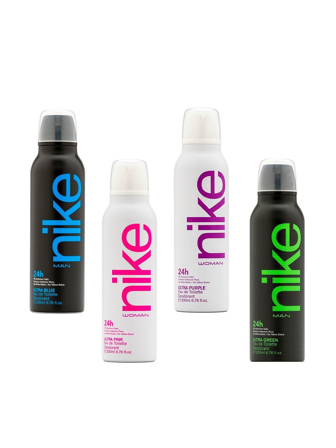 nike set of 4 ultra series men & women deodorant
