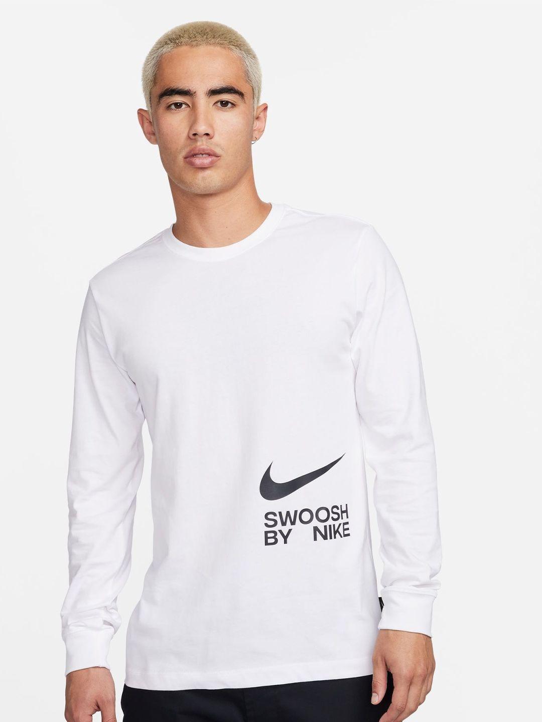 nike sportswear brand logo-printed long sleeves t-shirts