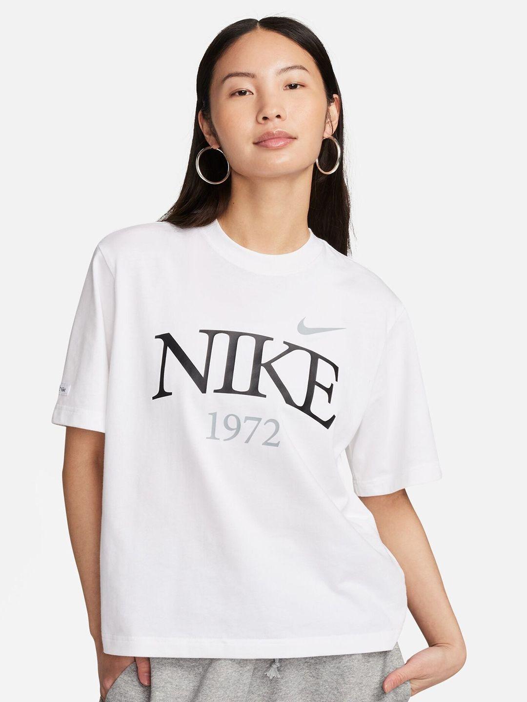 nike sportswear classic printed pure cotton relaxed-fit t-shirt
