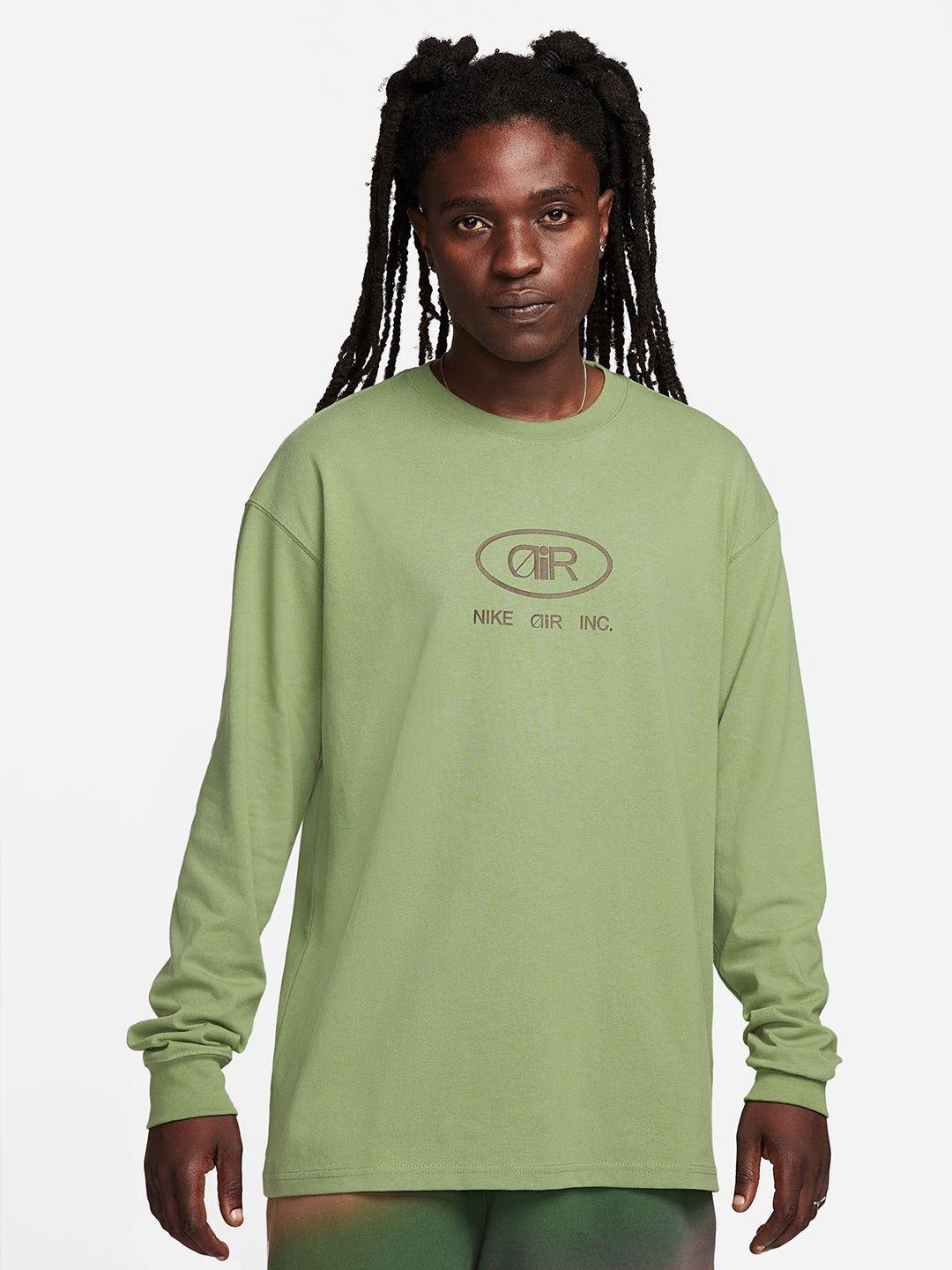 nike sportswear long-sleeves printed oversized pure cotton t-shirt