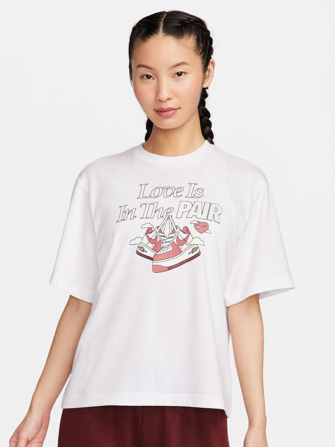 nike sportswear printed cotton boxy t-shirt