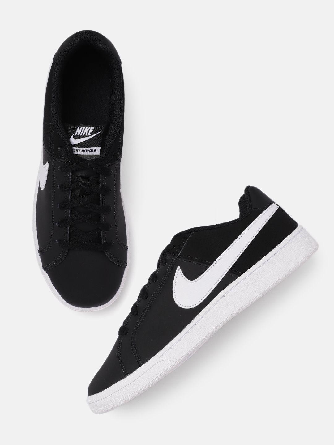 nike women black court royale sneakers