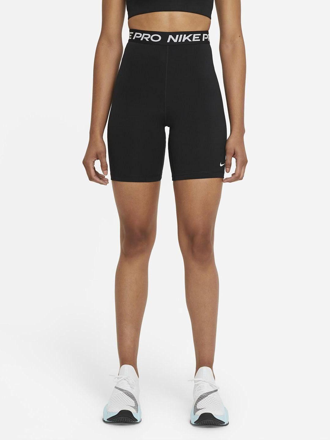 nike women black dri-fit training shorts