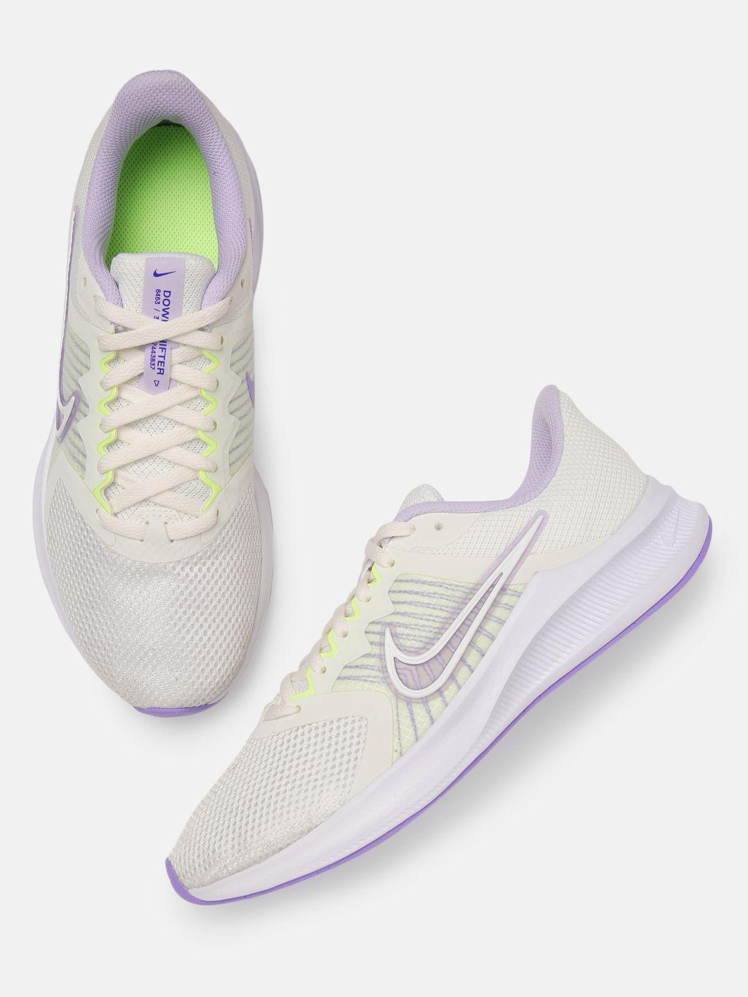 nike women cream-coloured downshifter 11 running shoes