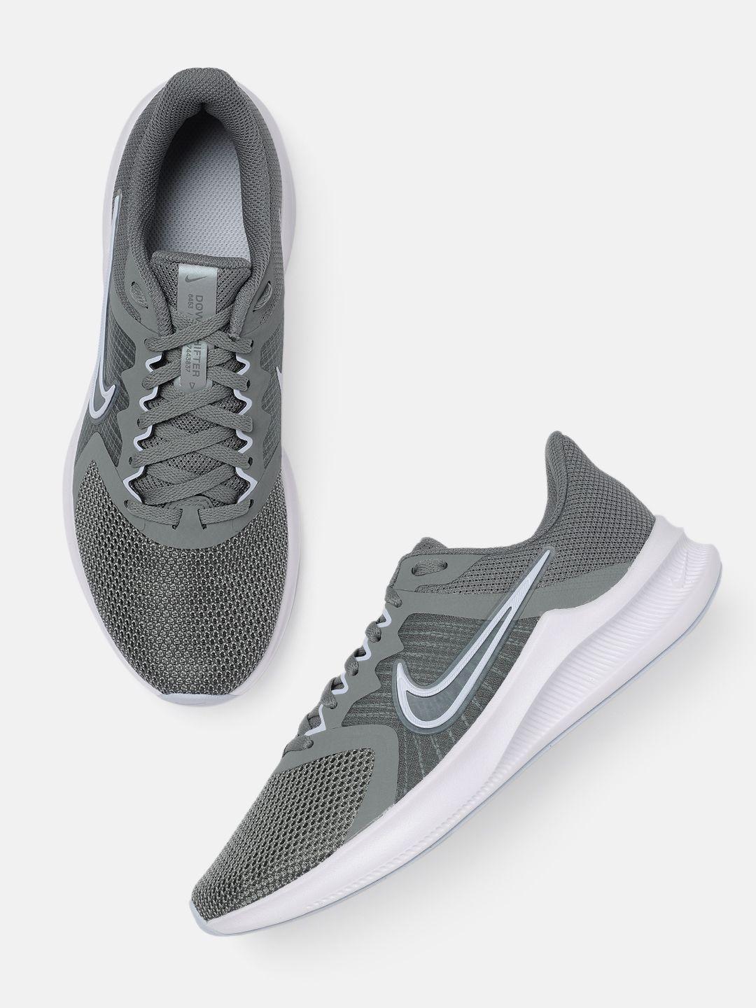 nike women grey solid downshifter 11 running shoes