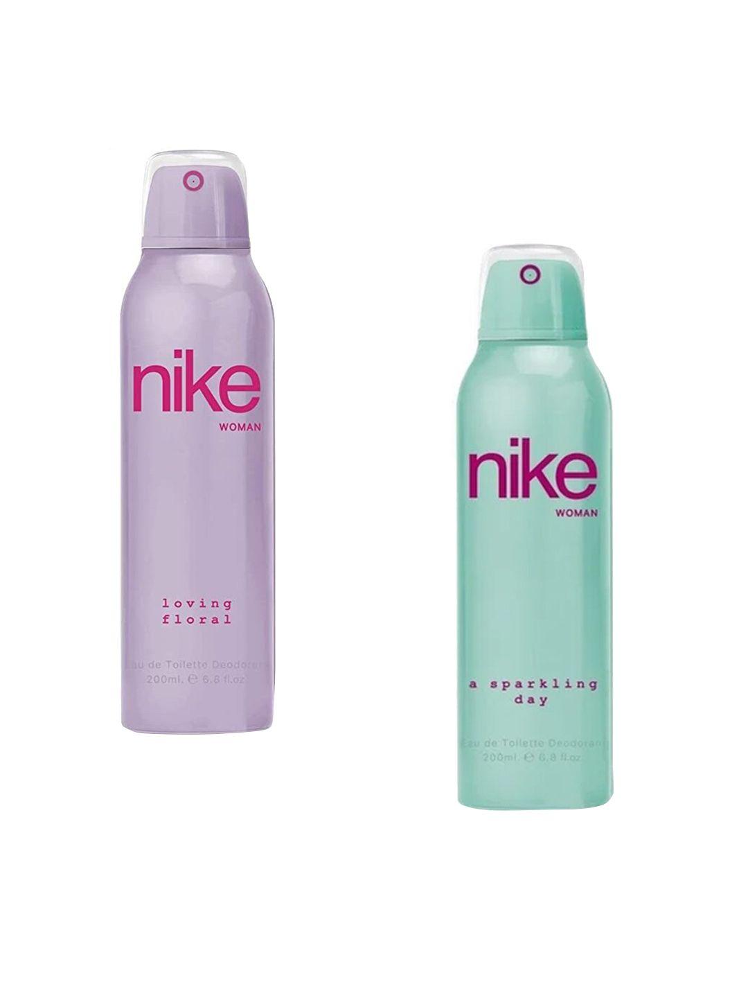 nike women set of 2 deodorants - a sparkling day & loving floral - 200ml each