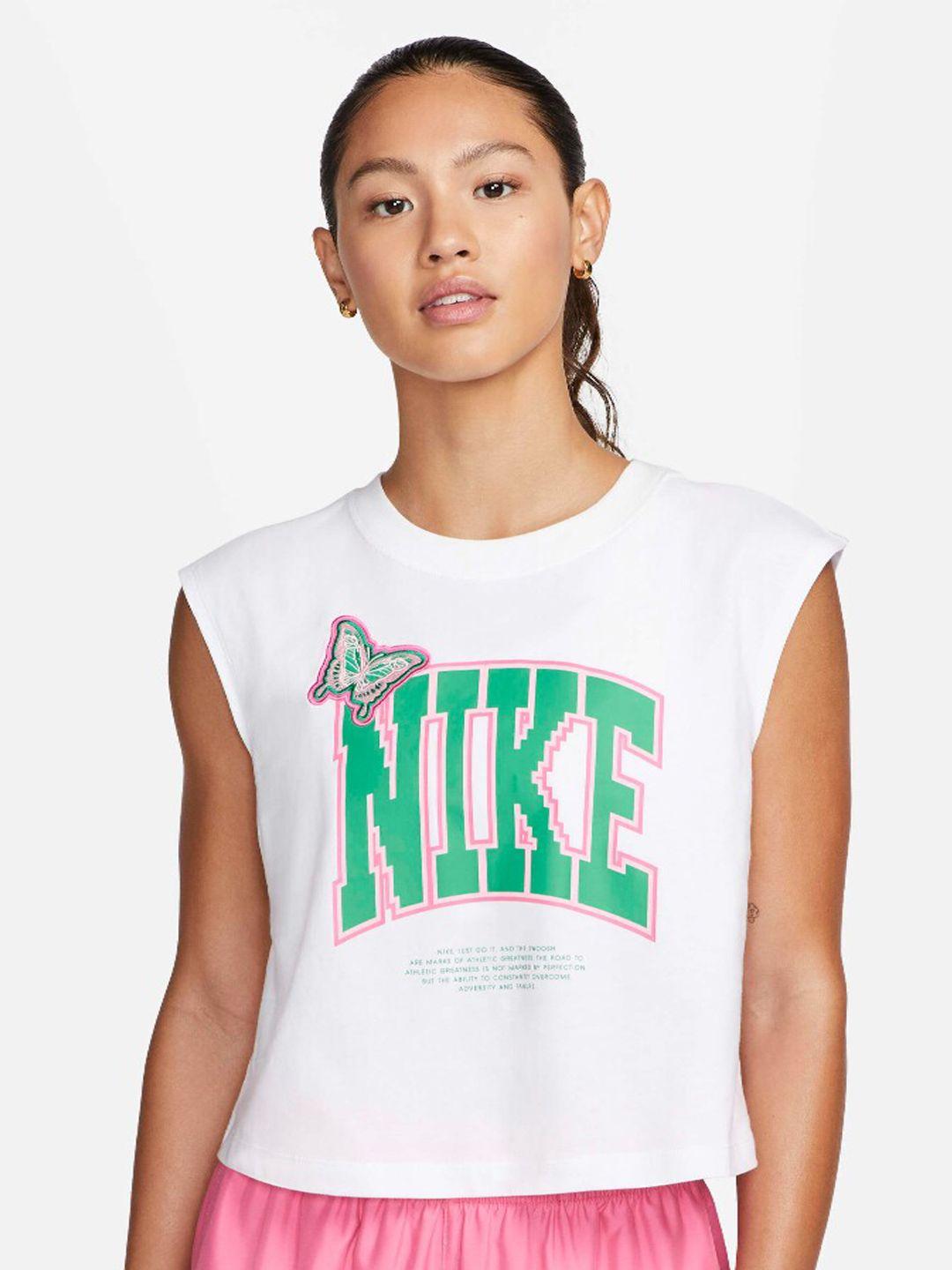 nike women sportswear logo-printed tank t-shirt