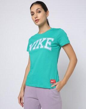 nike women tshirts, green, s