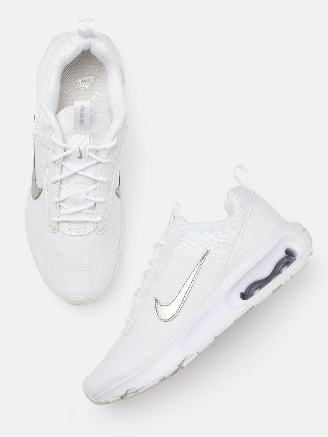 nike women white solid sneakers