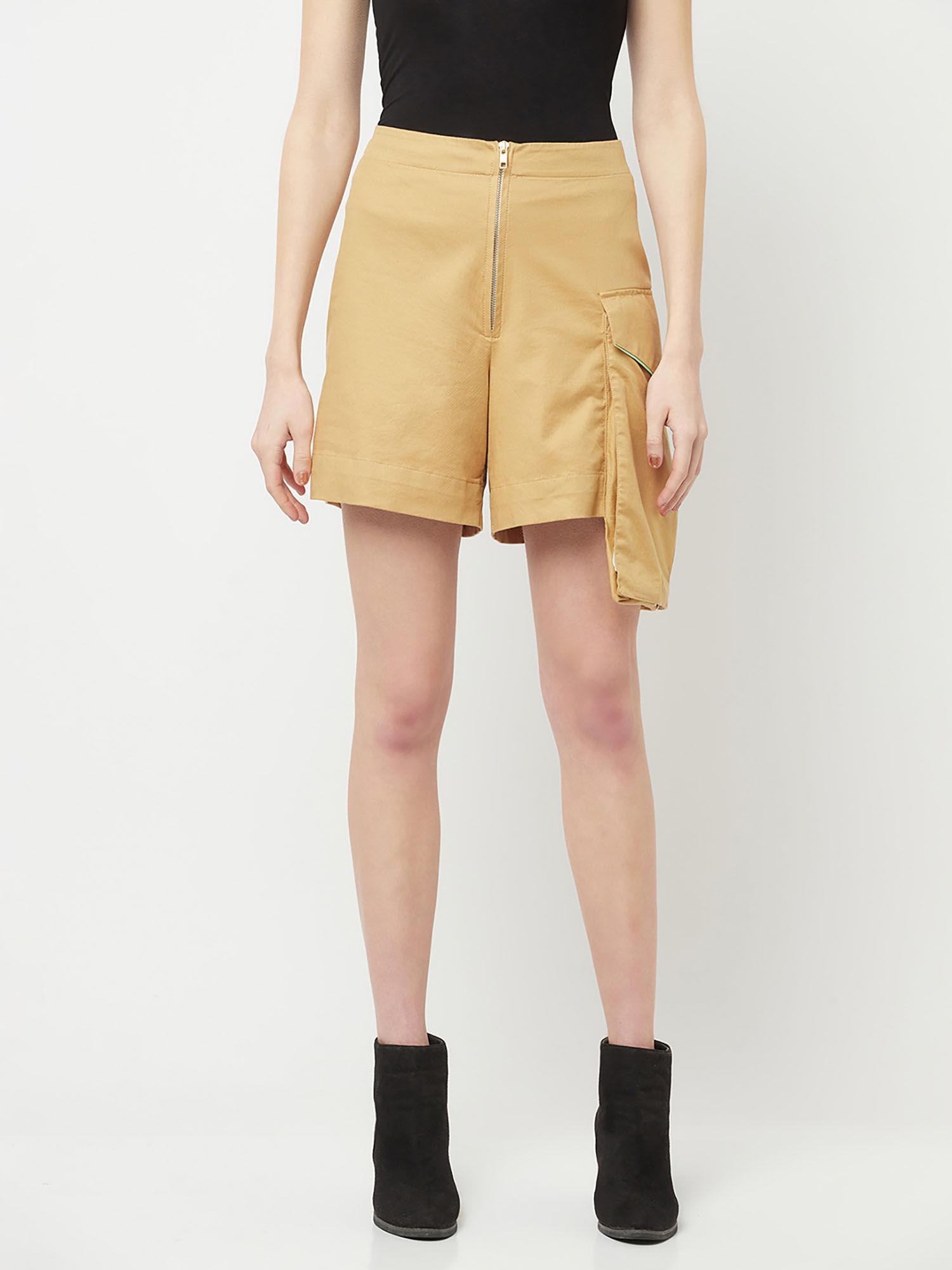 nikhil thampi beige cargo shorts