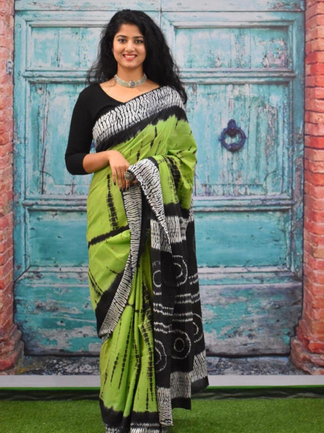 nikhilam embellished pure cotton ikat saree