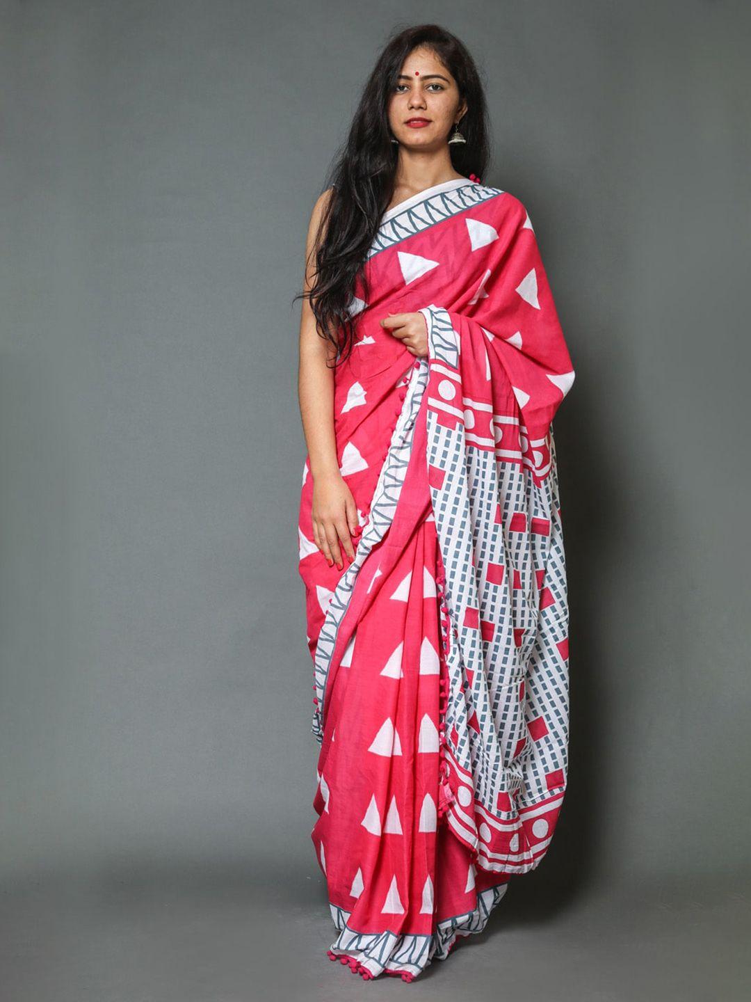 nikhilam pure cotton bagru saree