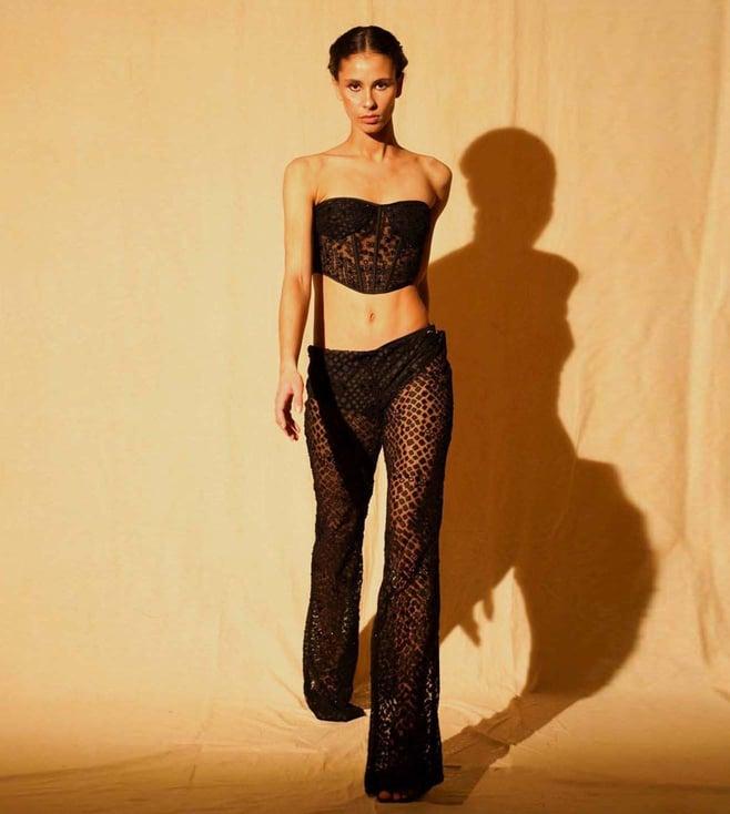 nikita mhaisalkar black tropical times pant