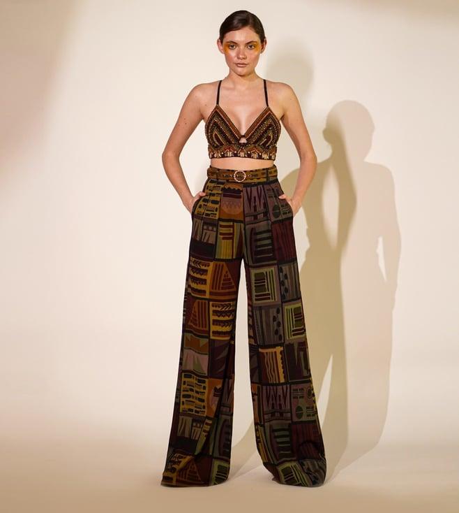 nikita mhaisalkar multicolour wsn abstract print pant