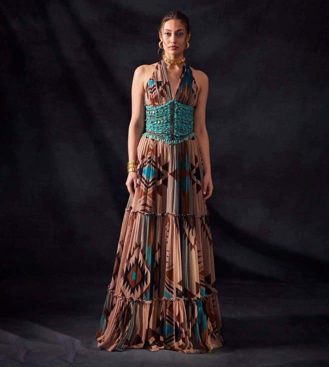 nikita mhaisalkar turquoise turkish beaded corset
