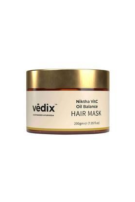 niktha vitc oil balance hair mask for greasy hair with amla + lemon + neem