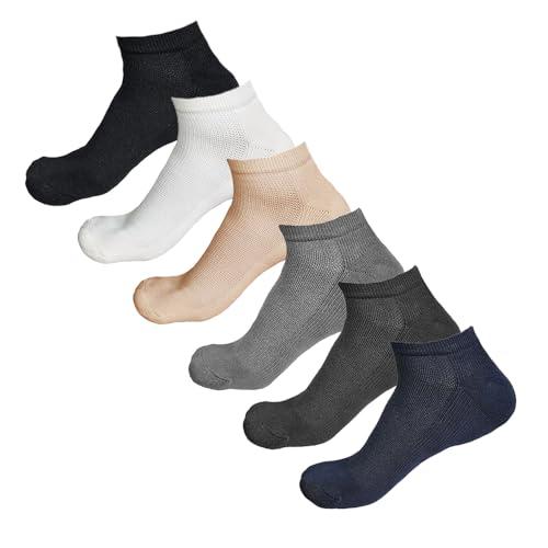 nilman ankle socks for men and women,boys&girl pack of 6 pair cotton multicolor combo, free size (multicolor)