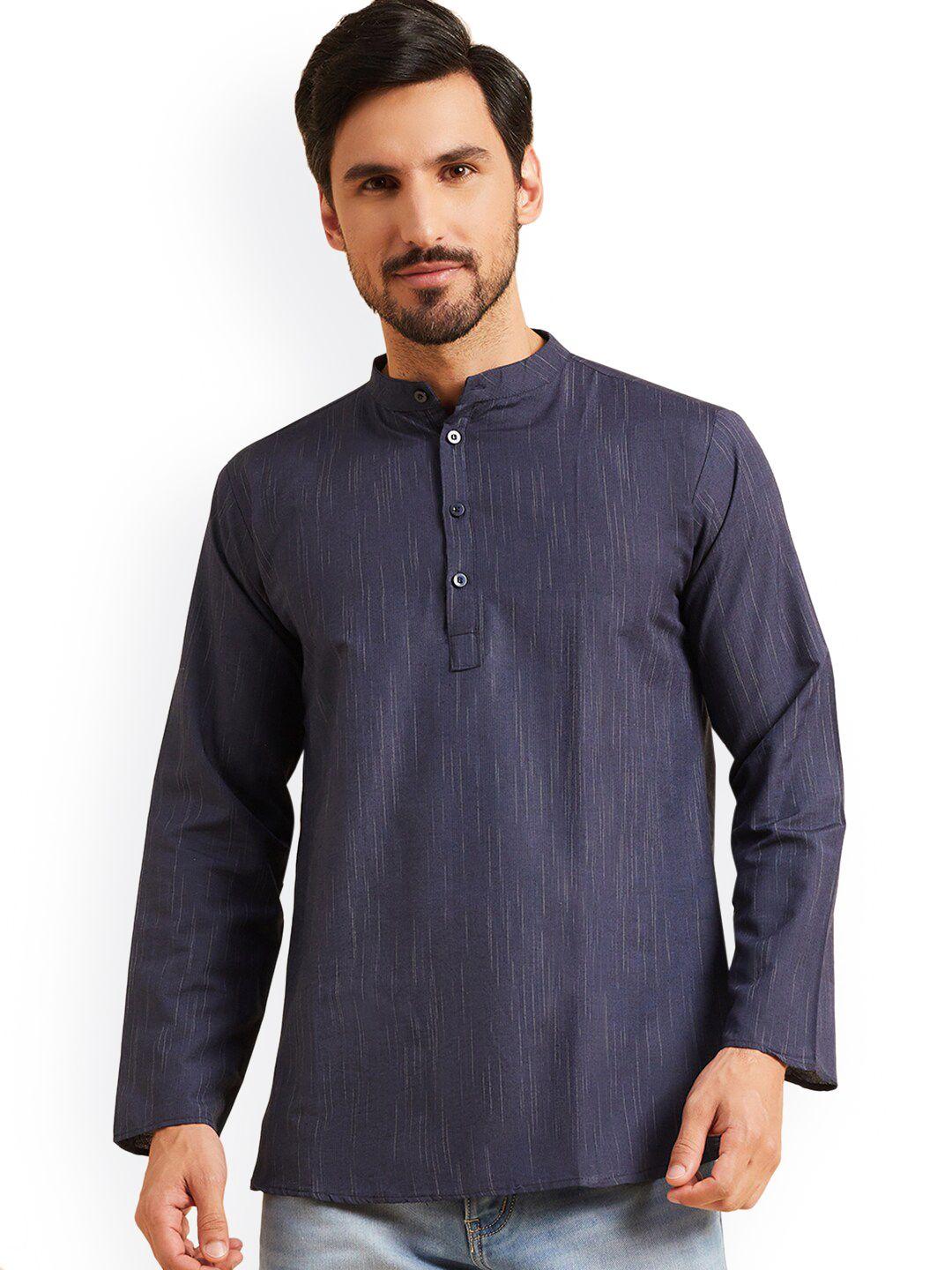 nimayaa band collar cotton straight regular kurta