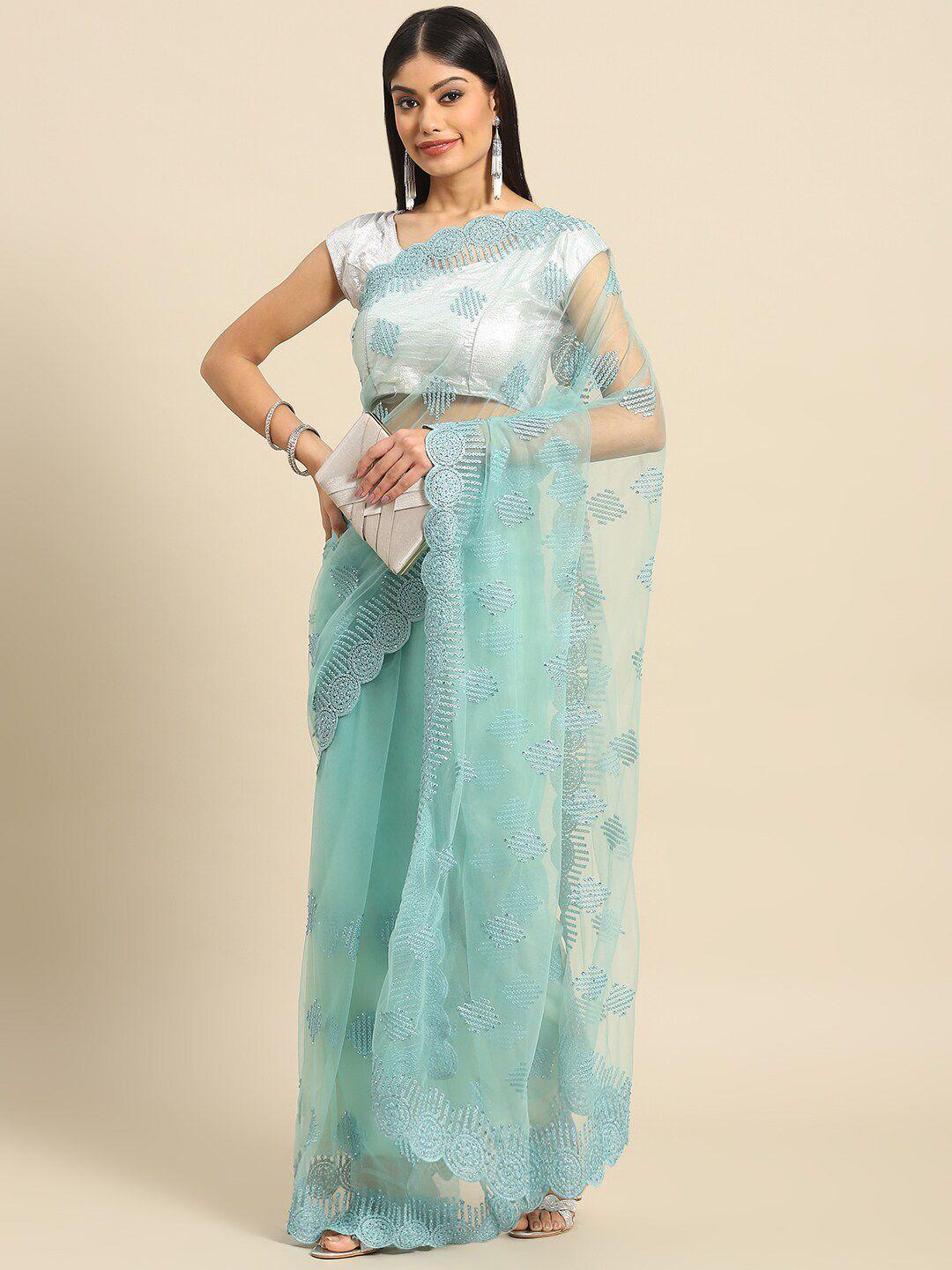 nimayaa embroidered net saree