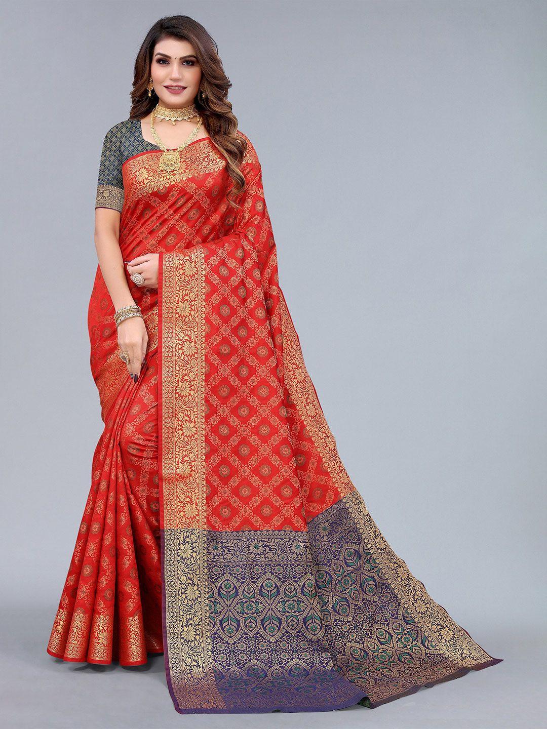 nimayaa ethnic motif woven design zari saree