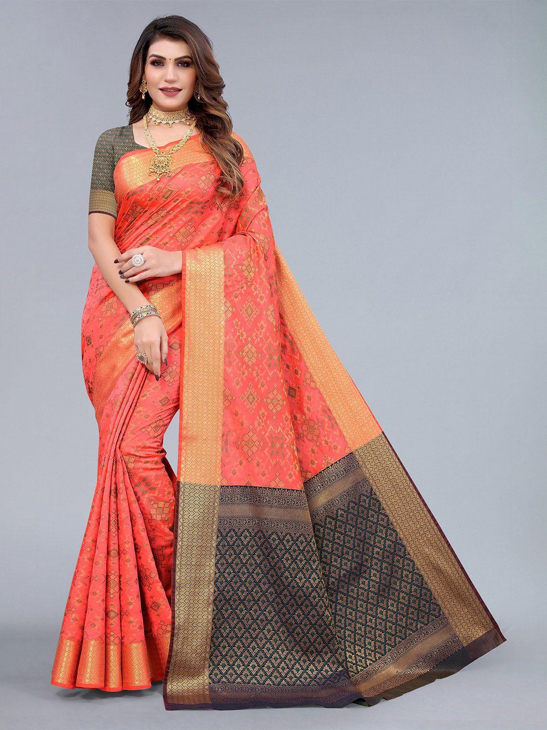 nimayaa ethnic motif woven design zari saree