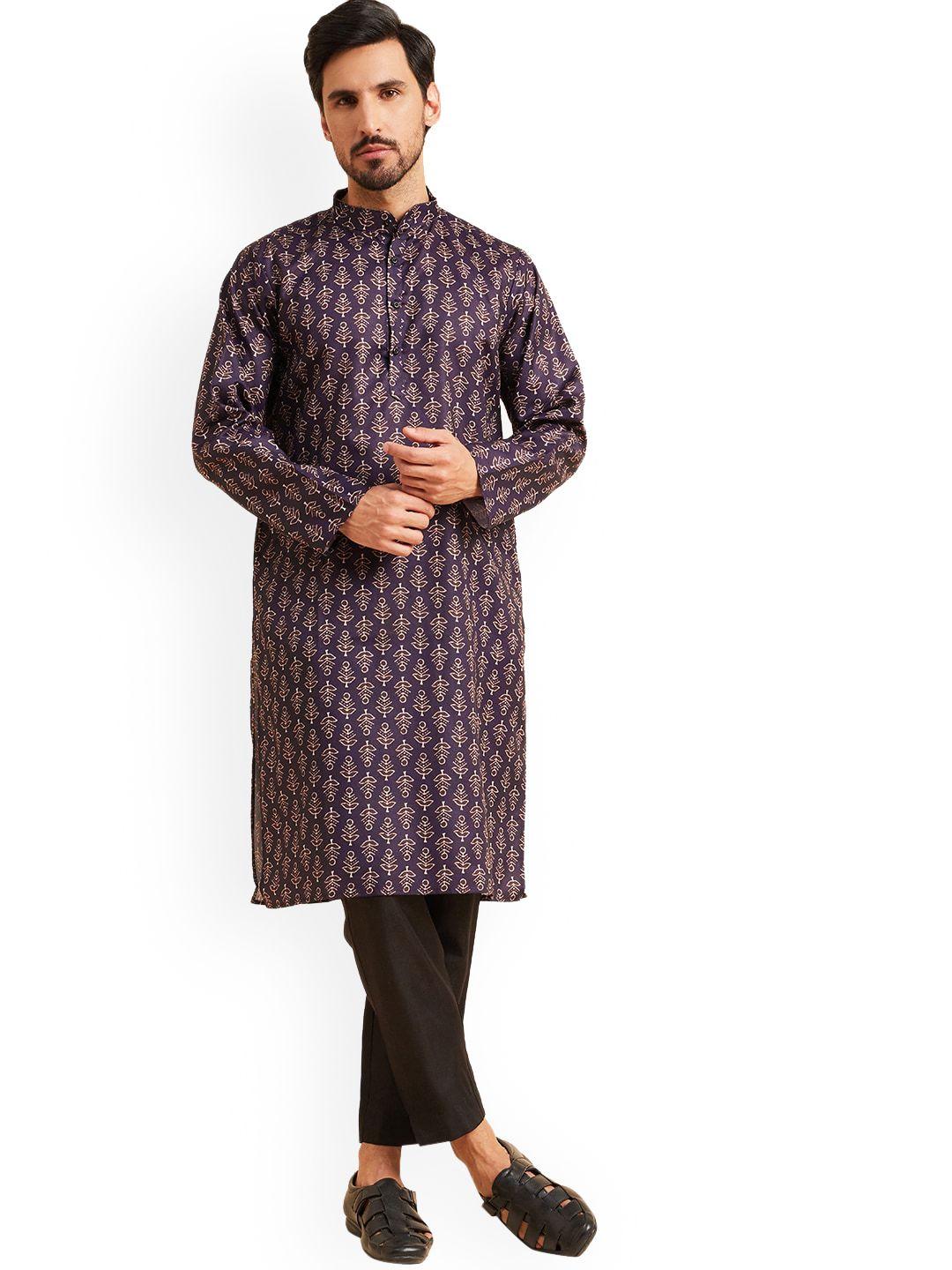 nimayaa ethnic motifs printed regular kurta with trousers