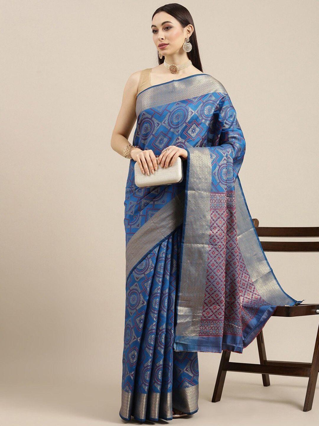 nimayaa ethnic motifs woven design zari kanjeevaram saree