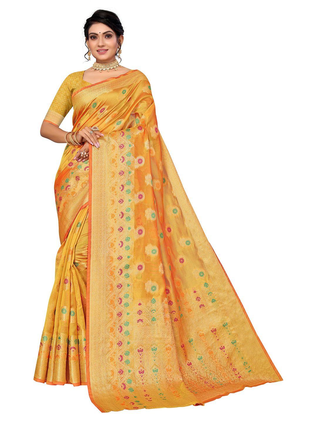 nimayaa ethnic motifs zari organza saree