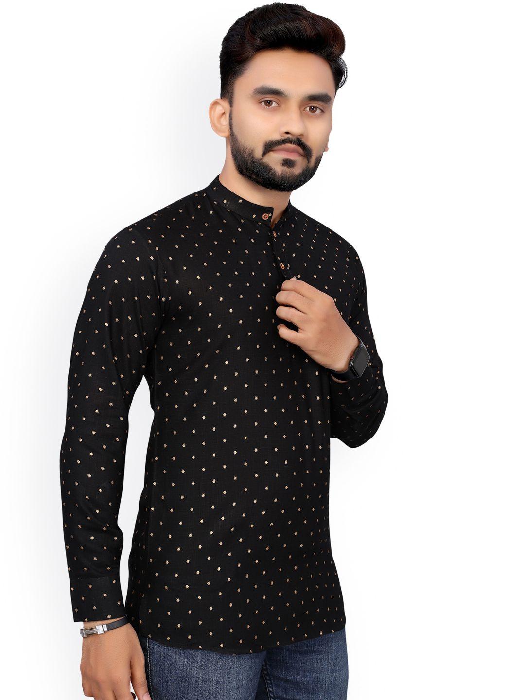 nimayaa men black kurta