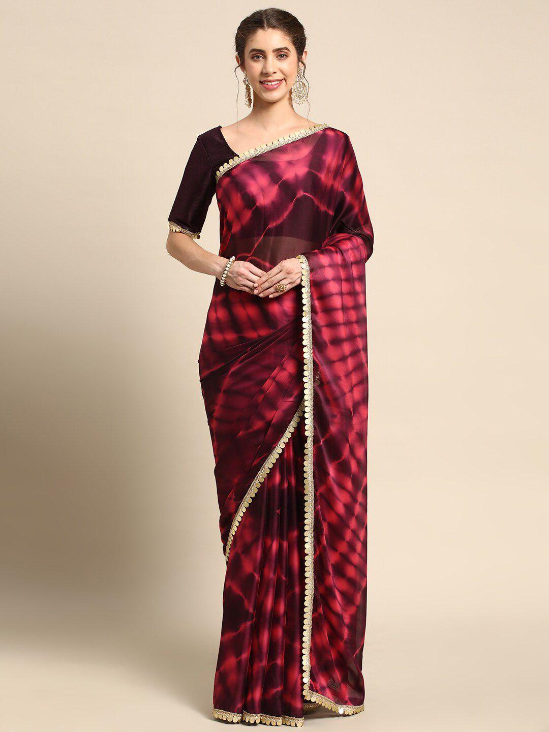 nimayaa tie and dye sequinned satin saree