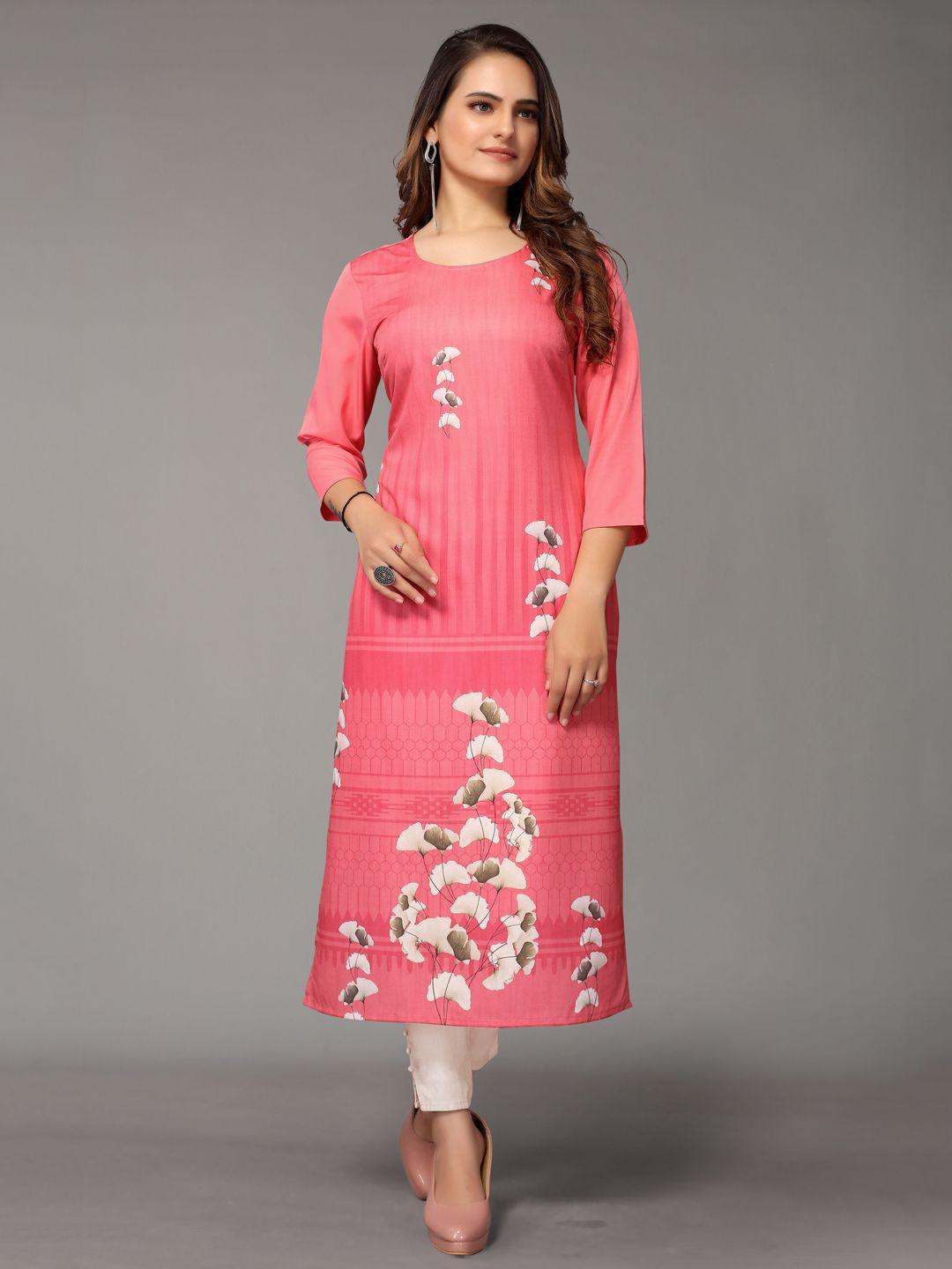 nimayaa women round neck floarl print kurta