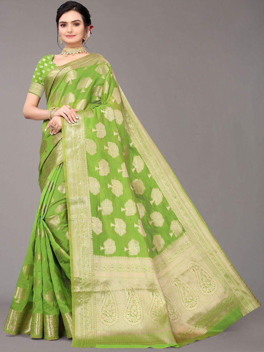 nimayaa woven design zari organza saree