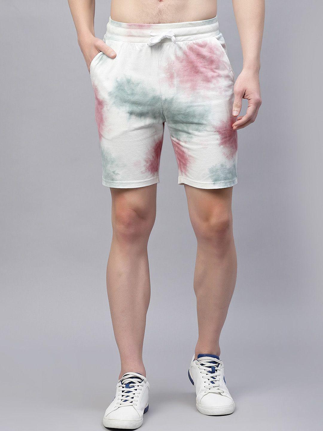 nimble men printed regular fit cotton shorts