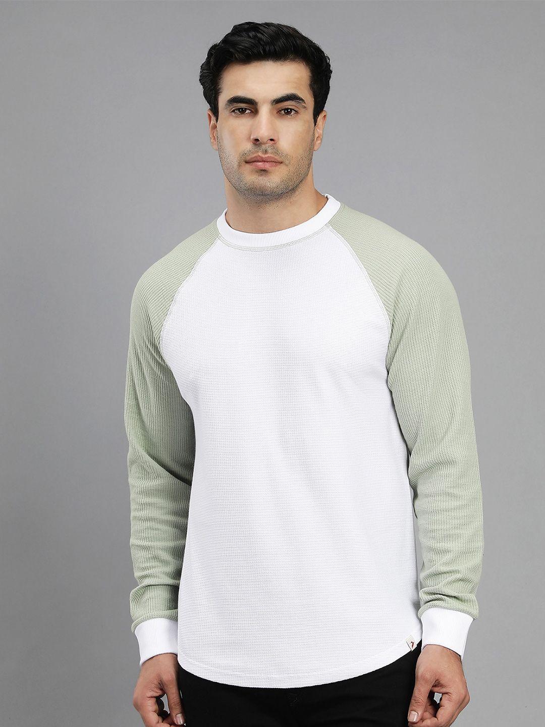 nimble men colourblocked cotton t-shirt