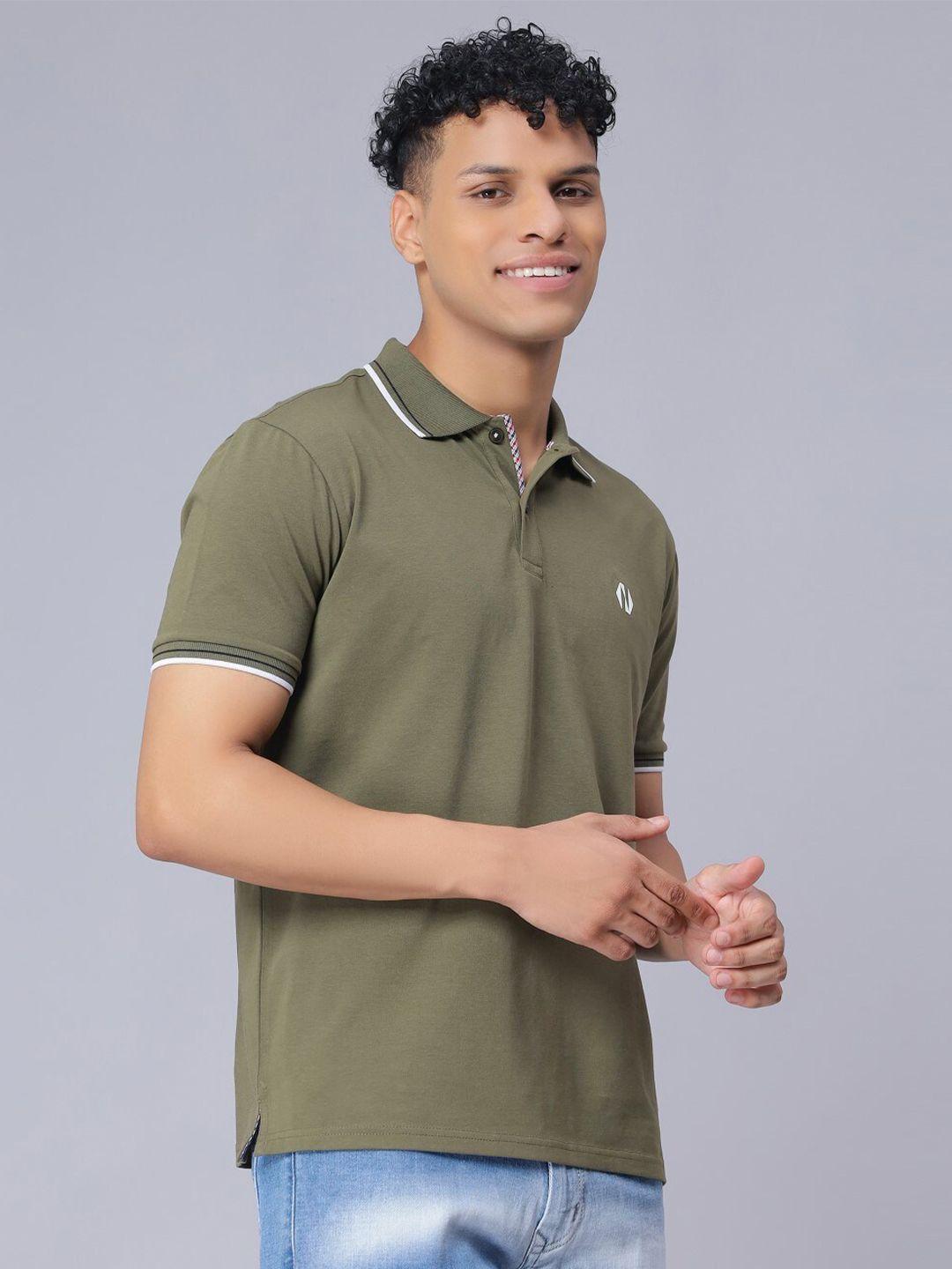 nimble polo collar short sleeves cotton t-shirt