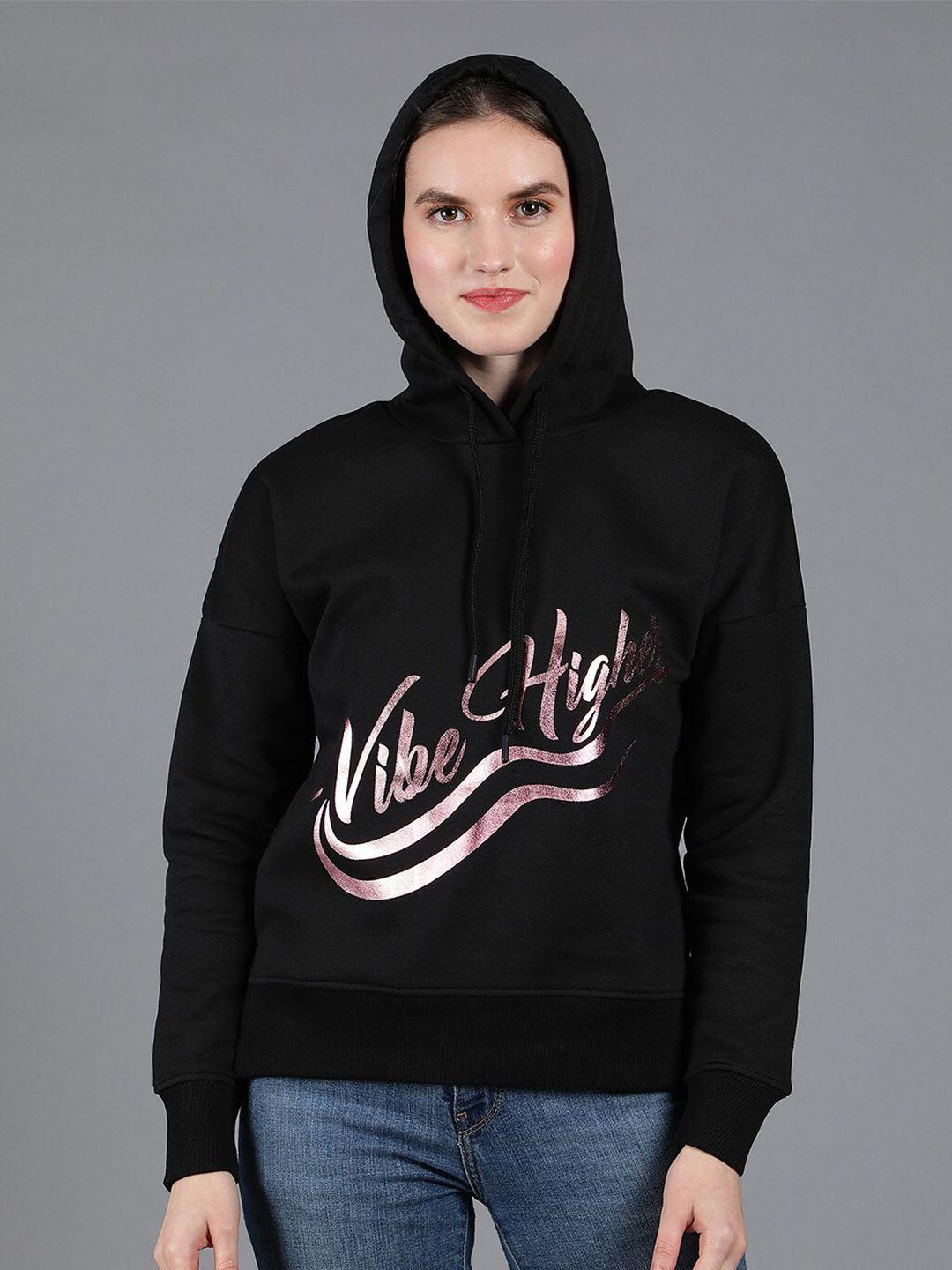 nimble women printed hooded sweatshirt