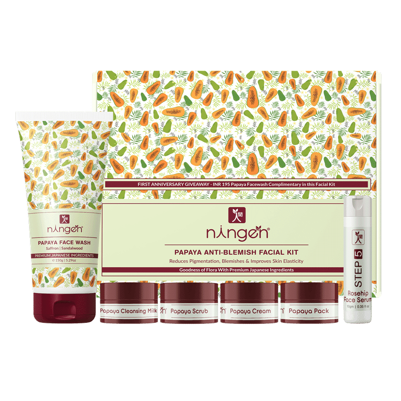 ningen papaya anti-blemish facial kit