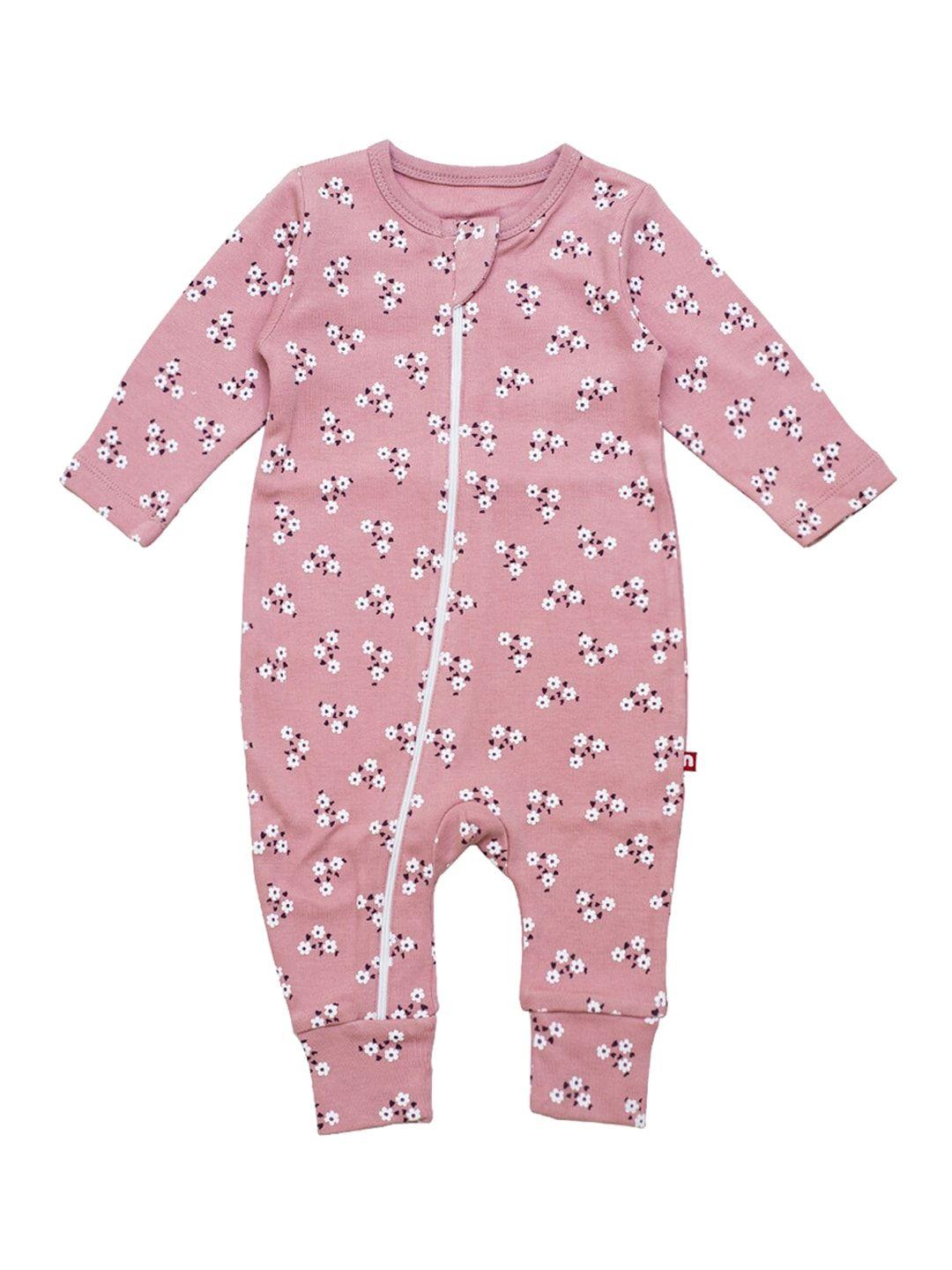 nino-bambino-infant-kids-pink-&-white-printed--organic-cotton-sustainable-rompers
