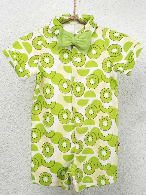 nino-bambino-kids-white-&-green-cotton-printed-romper