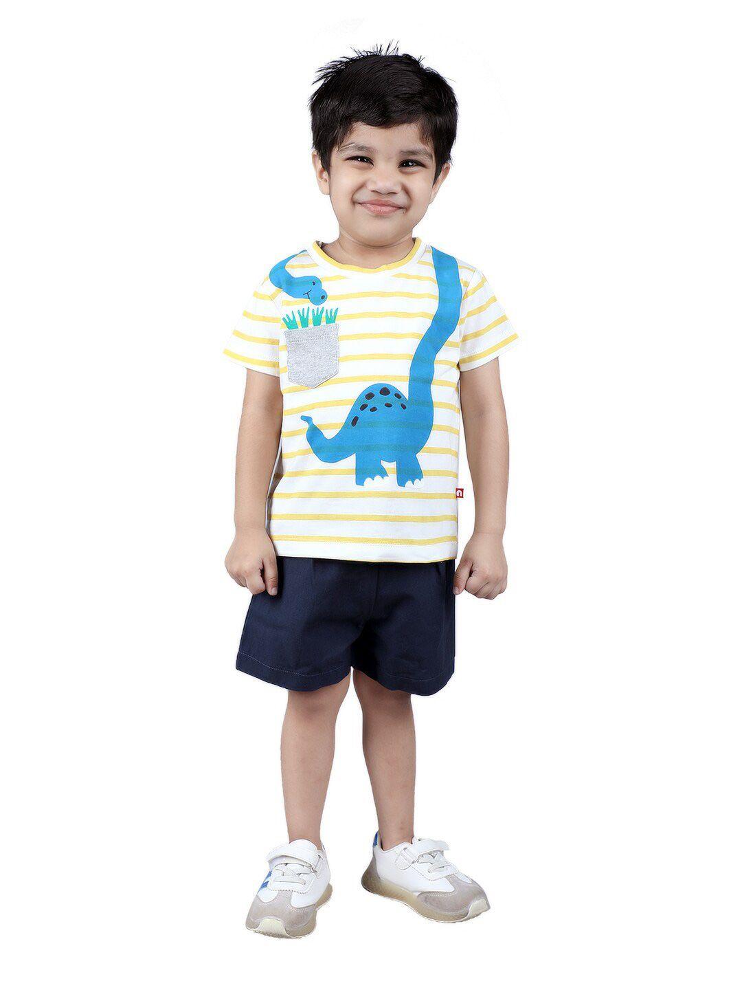 nino bambino boys striped t-shirt with shorts